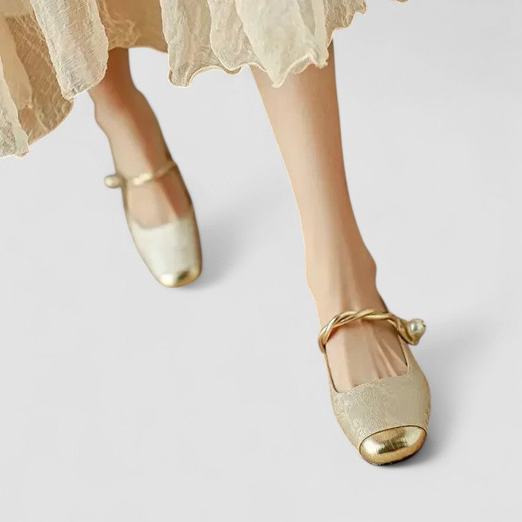 Draufsicht: orthopädische Mary Jane Damenschuhe, klassisch & bequem, ideal für elegante Damenmode.