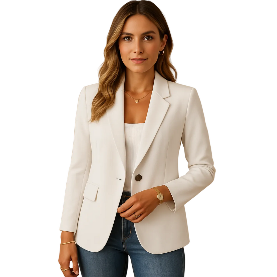 Eleganter taillierter Damen Blazer, perfekt für Business & Büro. Stilvolle Stretch-Jacke für jeden Anlass.