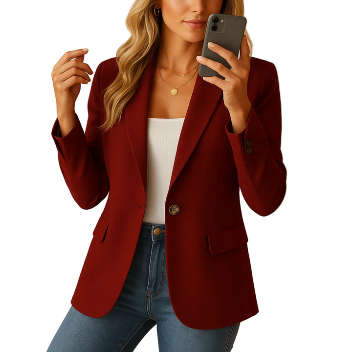 Modischer Damen Taillierter Blazer, komfortabler Stretch für Eleganz & Vielseitigkeit im Alltag.