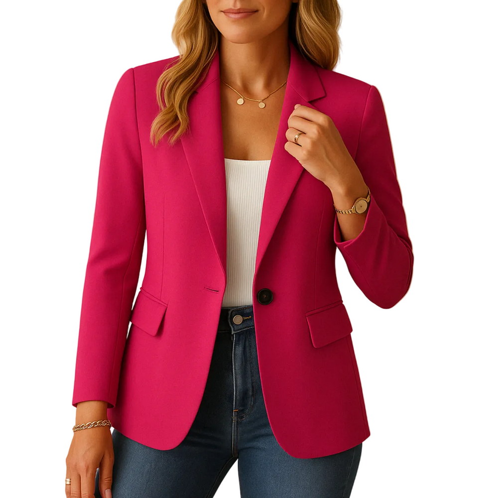 Komfortabler Stretch-Damen Blazer, tailliert geschnitten, ideal für ein professionelles Büro Outfit.