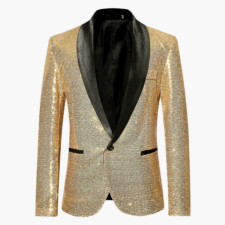 Herren Pailletten Sakko. Eleganter Glitzer Blazer für stilvolle Party-Auftritte & glamouröse Events. Statement-Mode.