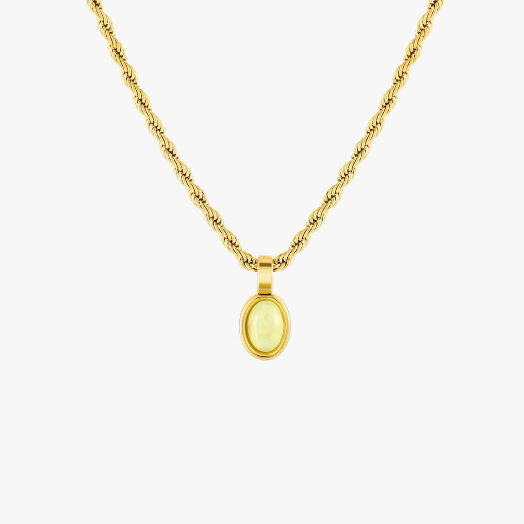 Schicke Damen-Halskette: Aventurin-Stein, verstellbar, wasserfest & hypoallergener Edelstahl-Schmuck.