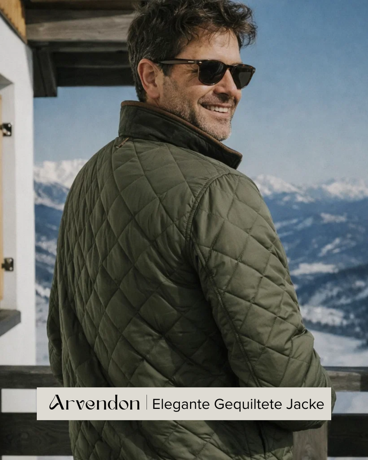 Moderne grüne Herren Steppjacke mit elegantem Schnitt & Kälteschutz. Robuste Winterjacke.