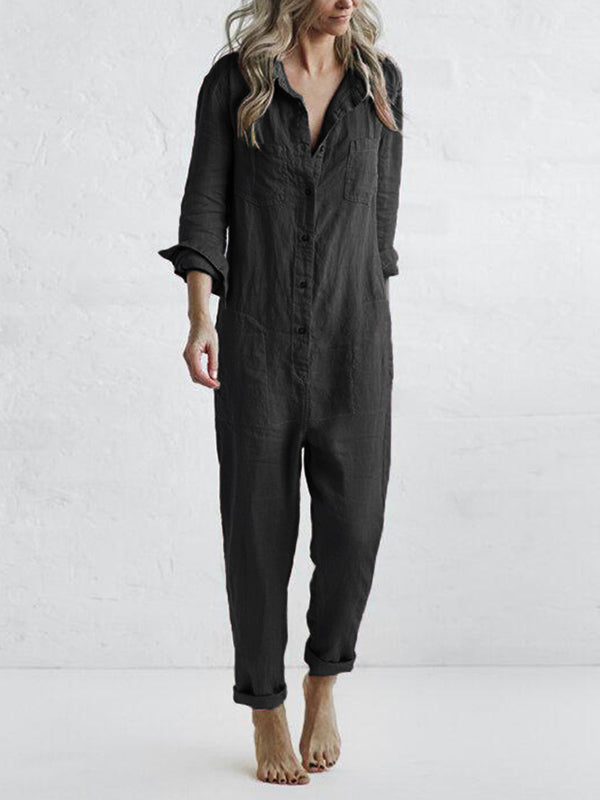 Stilvoller Damen Langärmeliger Jumpsuit Sydney, komfortabel für jede Jahreszeit.