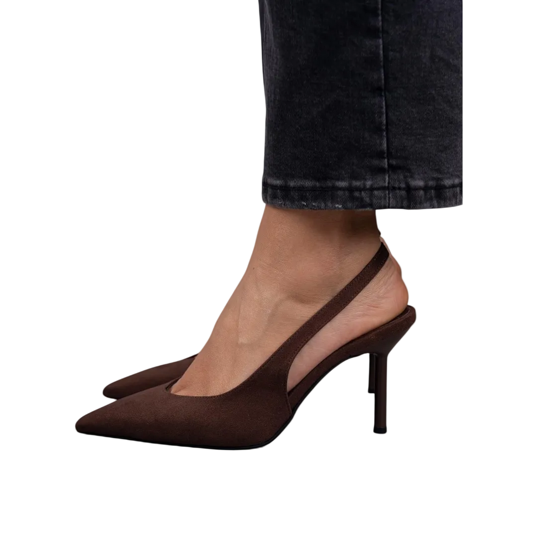 Elegante Damen Stiletto Pumps in Wildlederoptik mit orthopädischem Fußbett. Modisch und stützend für den Alltag.