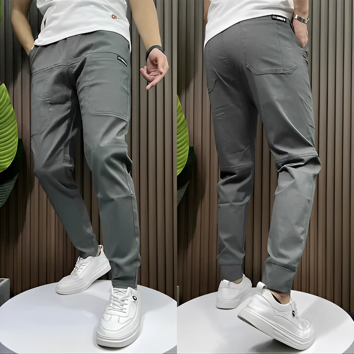 Bequeme Herren Stretch Cargohose für Frühling, Sommer & Herbst; flexible Outdoorhose mit Komfort.