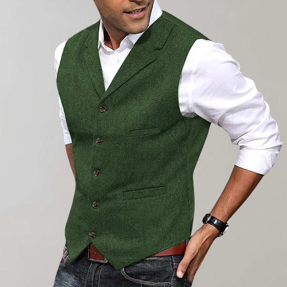 Elegante Herren Übergangsweste für Business Casual & Freizeit, modern und stilvoll, ideal für den Schichtlook.
