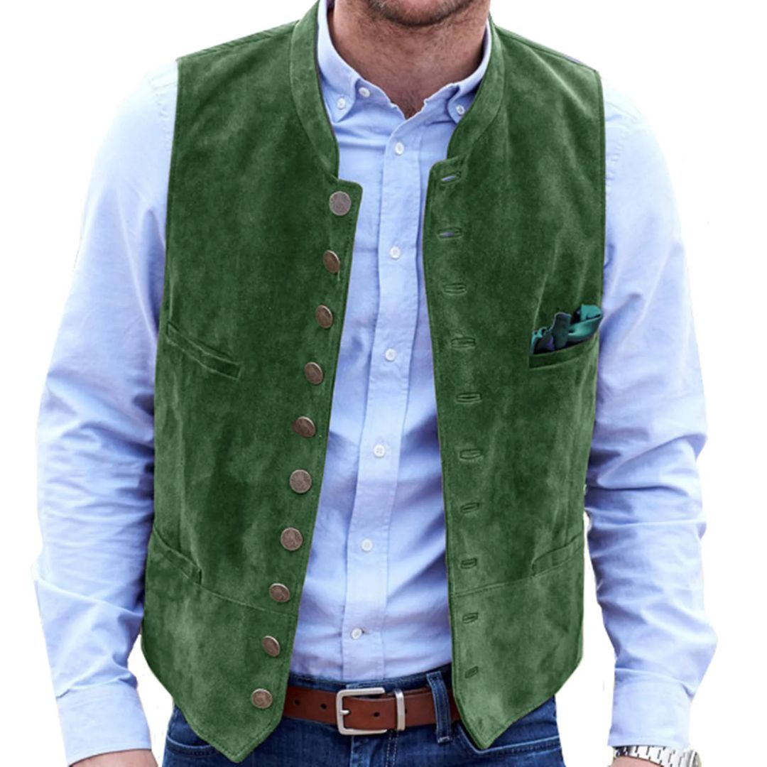 Bequeme Herren Trachtenweste, ideal für lange festliche Anlässe, Hochzeiten und das Oktoberfest. Angenehmer Tragekomfort.