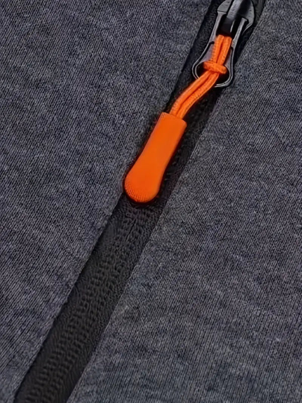 Bequemer Herren Half-Zip Hoodie mit Kapuze, Reißverschlusstaschen; perfekt als Sport- & Freizeitkleidung.