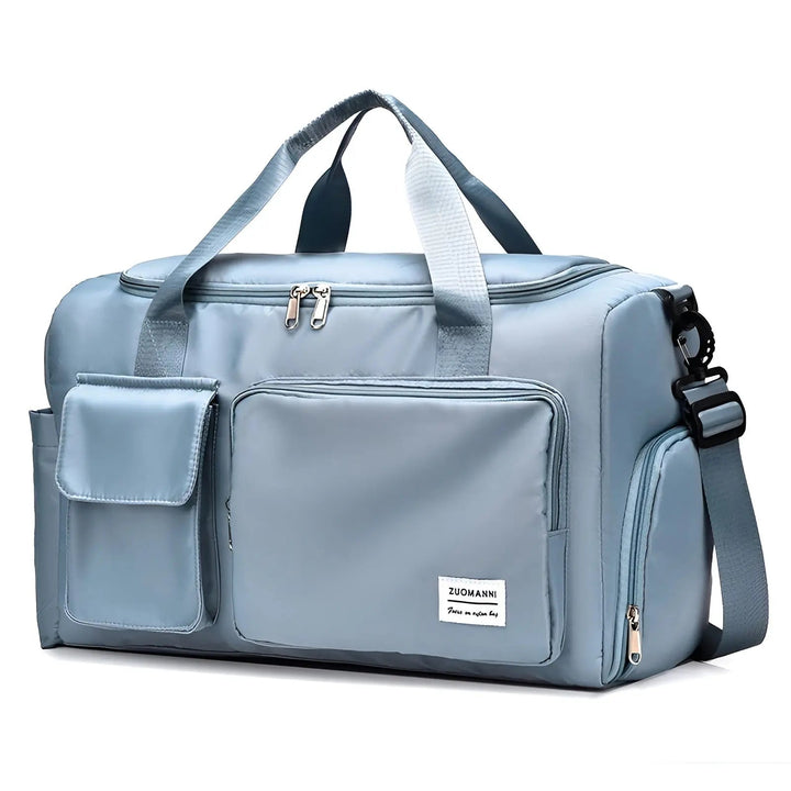 Schwarze, wasserdichte Reisetasche mit Tragegriffen, unisex, perfekt für Reisen & Freizeit.