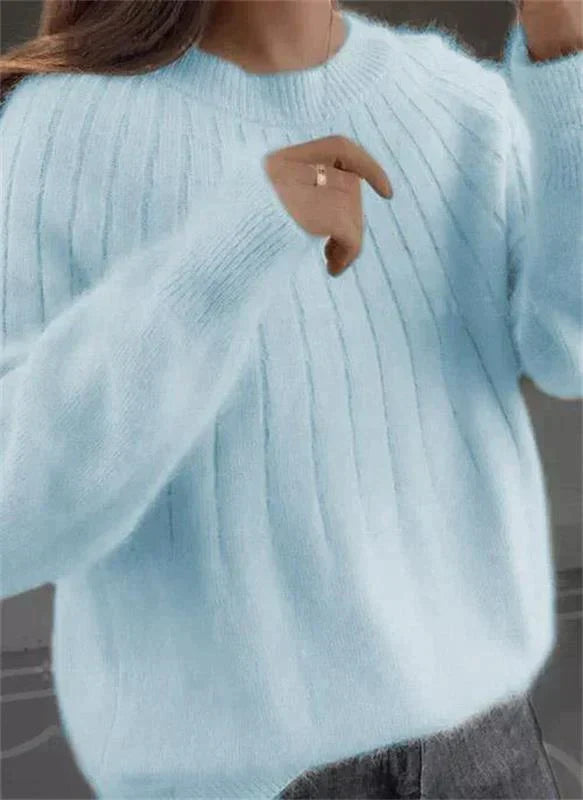 Kuscheliger Damen Strickpullover für den Winter. Stilvoll & bequem, ideal für kalte Tage.
