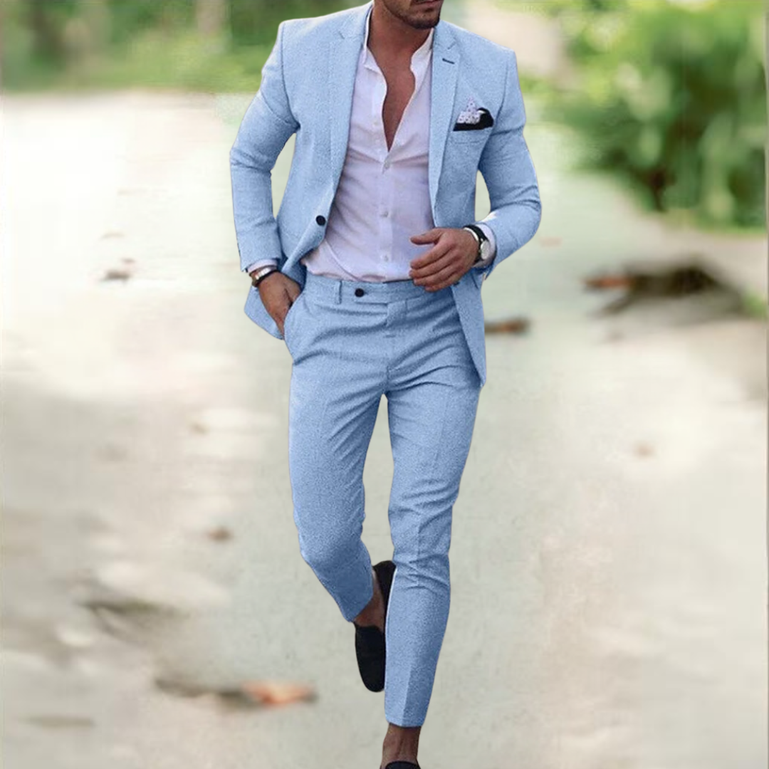 Hochwertiger, eleganter Herren Business-Anzug, Zweiteiler für formelle Anlässe und professionelle Auftritte.