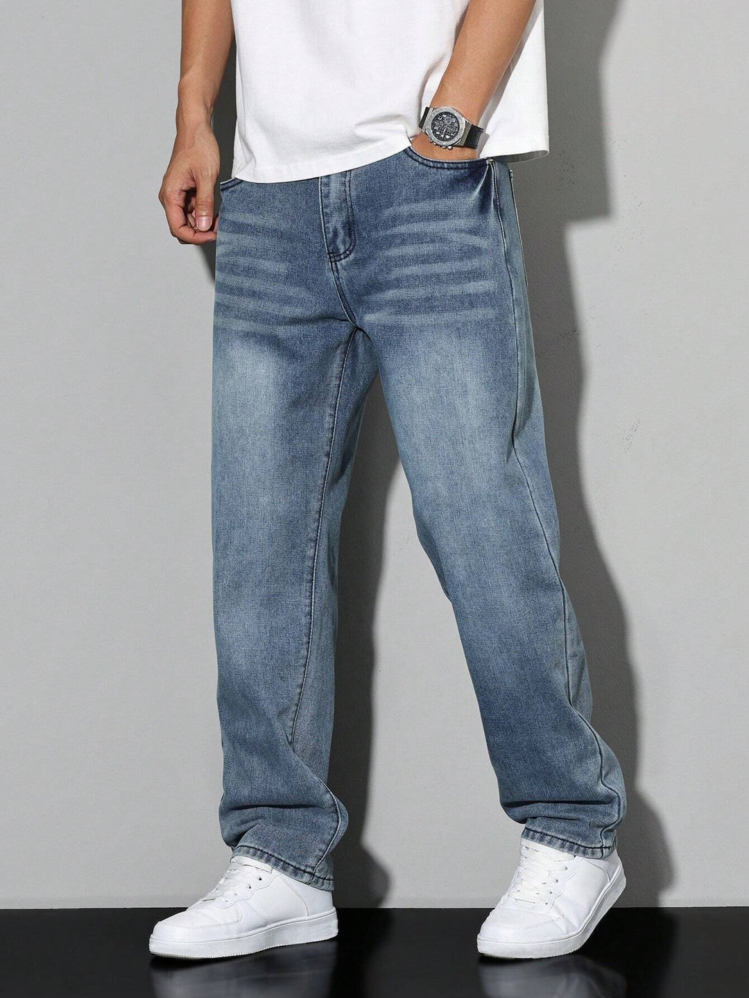 Herrenhose Baggy Jeans, lässige Passform für urbanen Freizeit-Look.