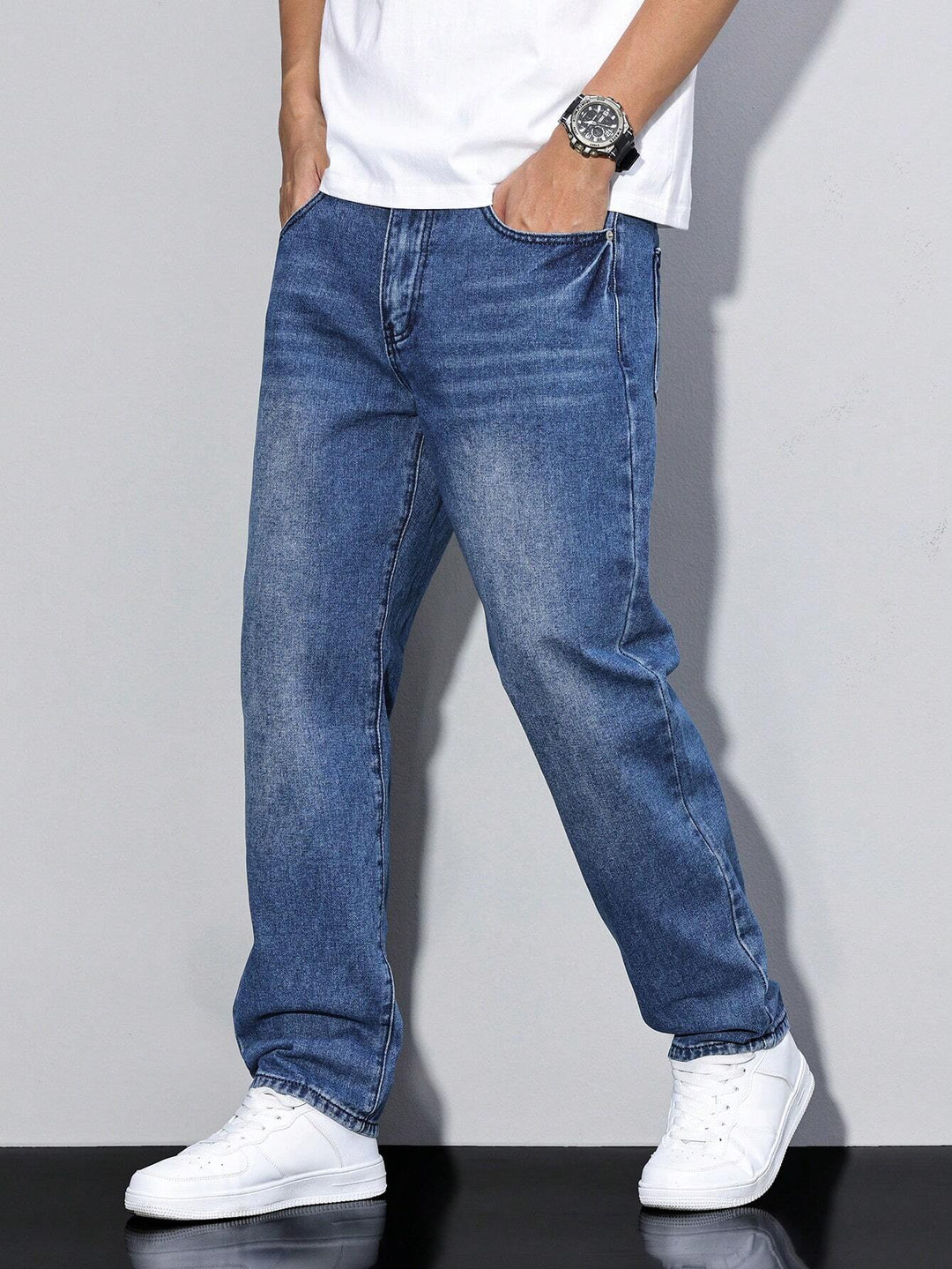 Modische Herren Baggy Jeans, Streetwear-Basic für höchsten Tragekomfort.