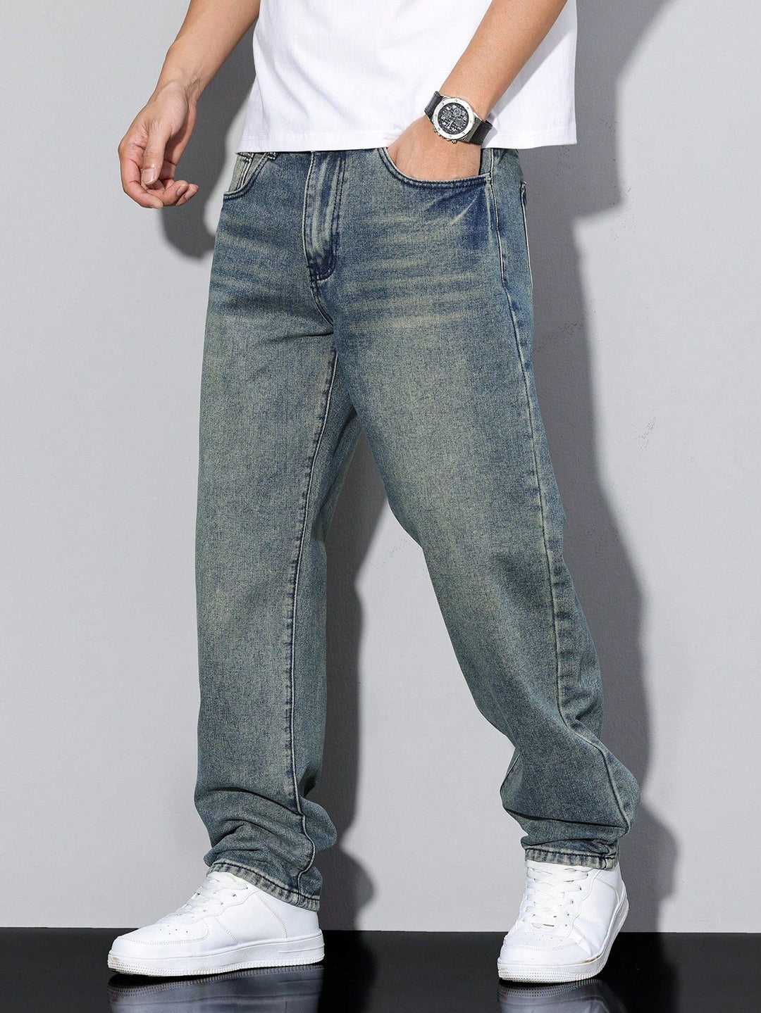 Herren Baggy Jeans, komfortable Loose Fit Hose – dein Essential für Urban Fashion.