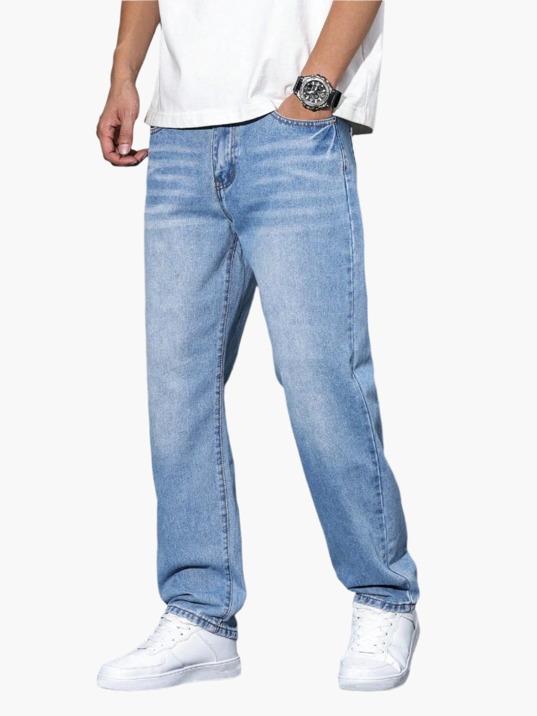 Komfortable Baggy Jeans für Herren, Streetwear Mode für Freizeit und Herbst/Winter.