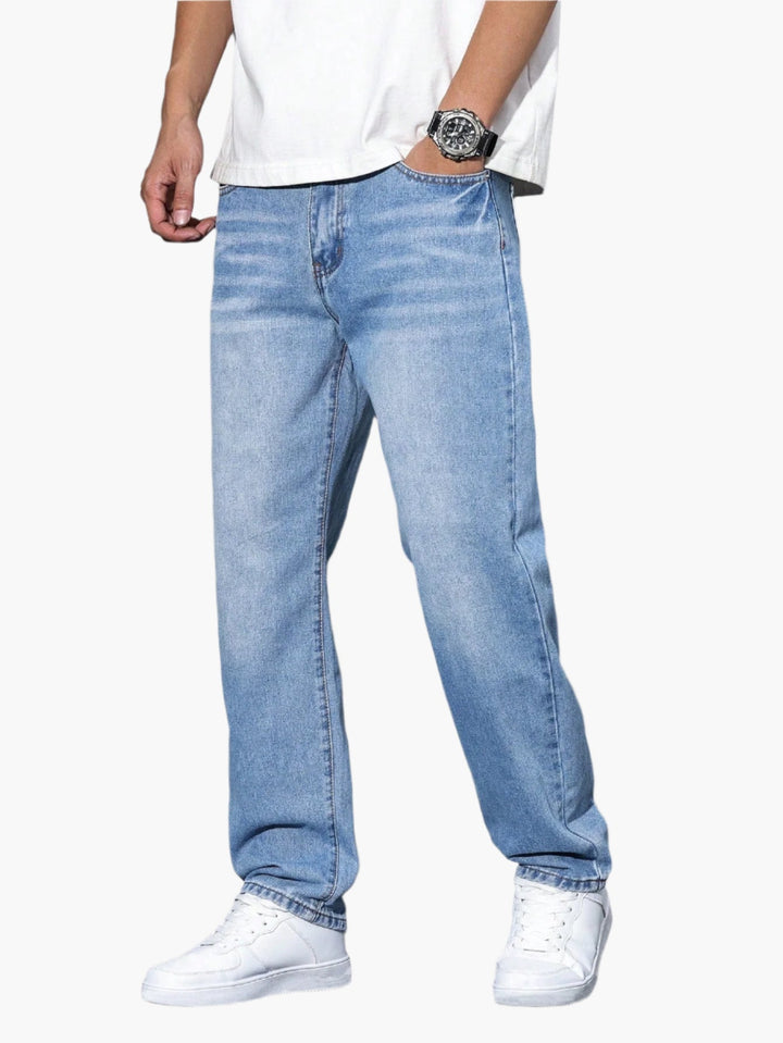 Komfortable Baggy Jeans für Herren, Streetwear Mode für Freizeit und Herbst/Winter.