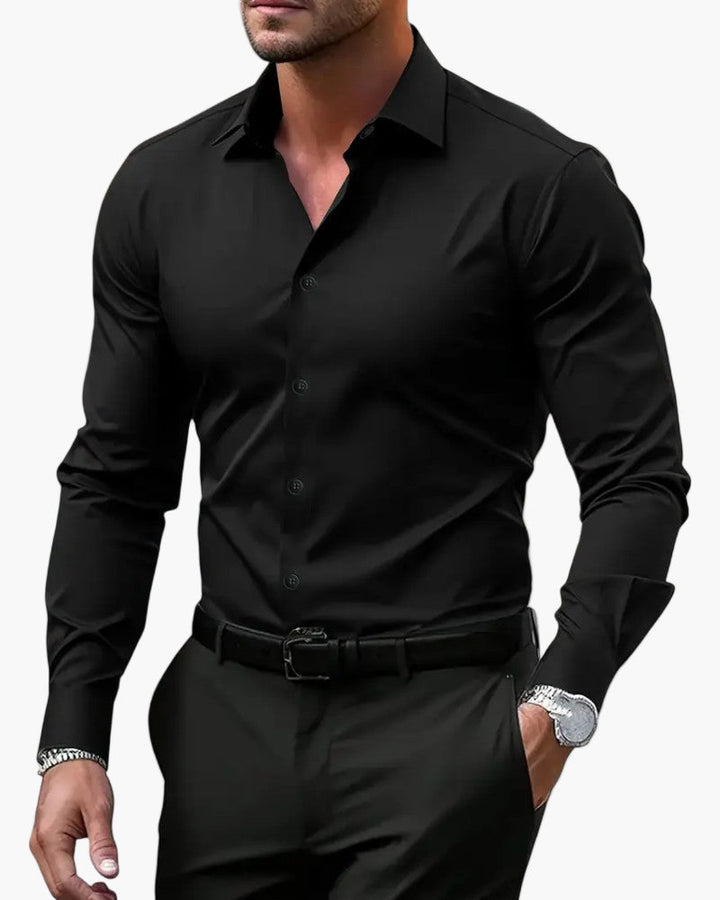 Herren Business-Hemd Modern Fit. Elegantes, vielseitiges Langarmhemd für Büro, Smart Casual & Freizeit.