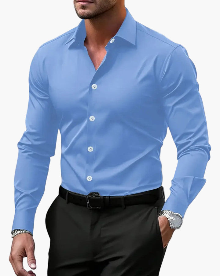Modernes Herrenhemd für Business & Freizeit. Stilvolles Langarmhemd in klassischer Farbe, ideal für elegante Outfits.