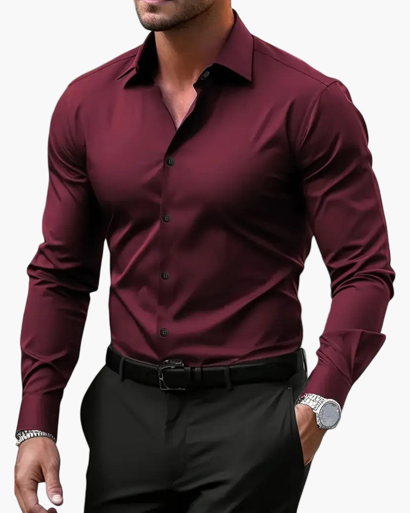 Vielseitiges Herren Businesshemd. Elegantes Langarmhemd, geeignet als Smart Casual Oberteil für moderne Männer.