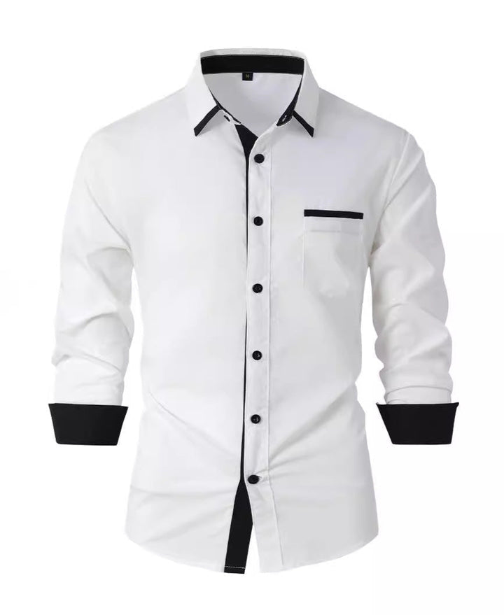 Vielseitiges Herren Businesshemd Slim Fit Langarm, gestreift und bügelfrei, passend für jedes formelle Büro-Outfit.