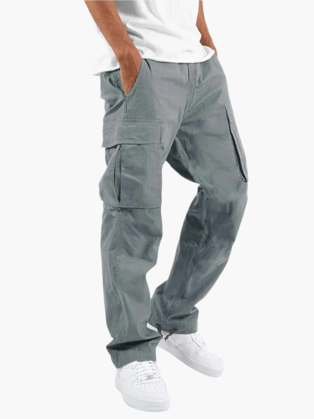 Robuste Herren Cargo-Hose für Outdoor & Freizeit. Lässige Männerhose mit praktischen Mehrfachtaschen, sehr bequem.