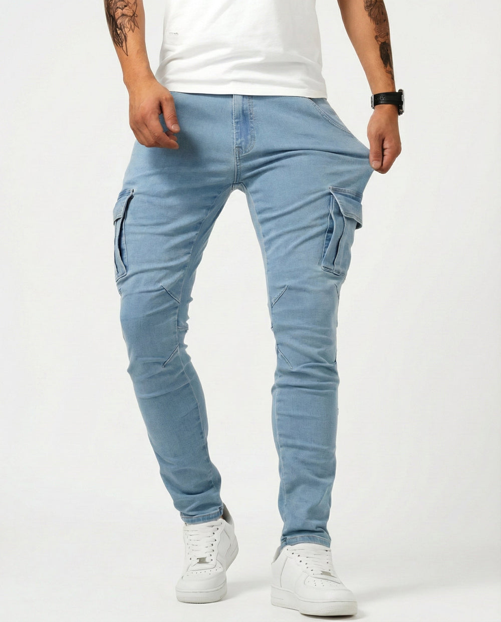 Bequeme Herren Cargo-Hose, ideal für Freizeit & Alltag. Optimale Bewegungsfreiheit und hoher Tragekomfort.