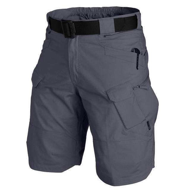 Detailansicht der Seitentasche an bequemen Herren Cargo-Shorts, ideal für Outdoor und Freizeit-Look.
