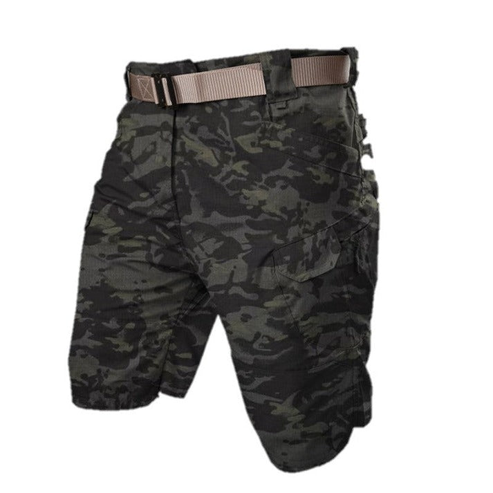 Mehrere Herren Cargo-Shorts in verschiedenen Farben, funktional und bequem für Sommer, Freizeit und Outdoor-Aktivitäten.