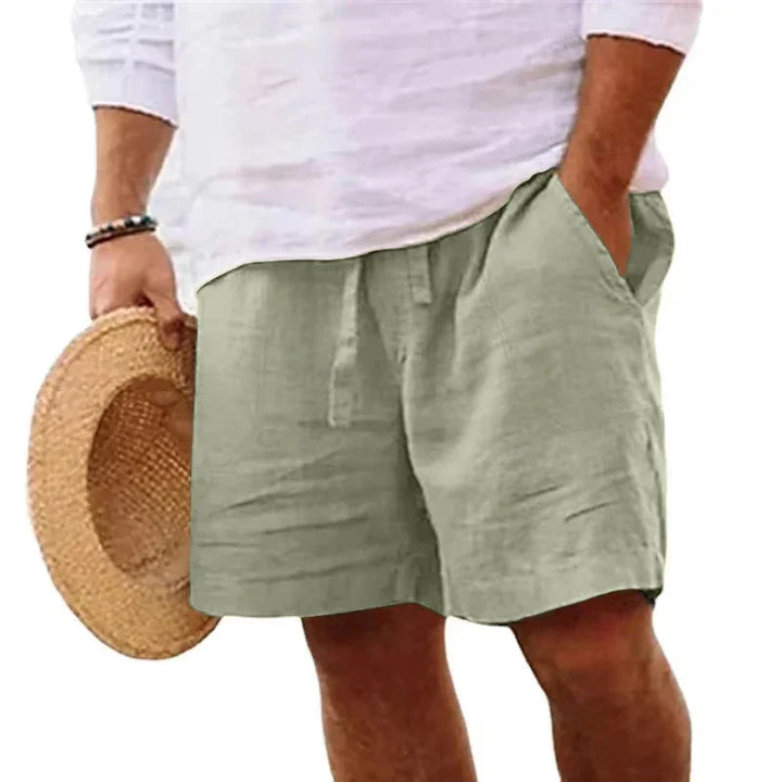 Bequeme Herren Freizeithosen mit Kordelzug, perfekt als Sommer- & Strandbekleidung.