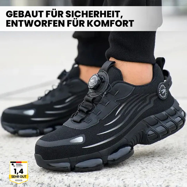 Funktionale Herren Arbeitsschuhe: schmerzlindernd, robust, mit Stahlkappe & durchtrittsicher für maximale Sicherheit.