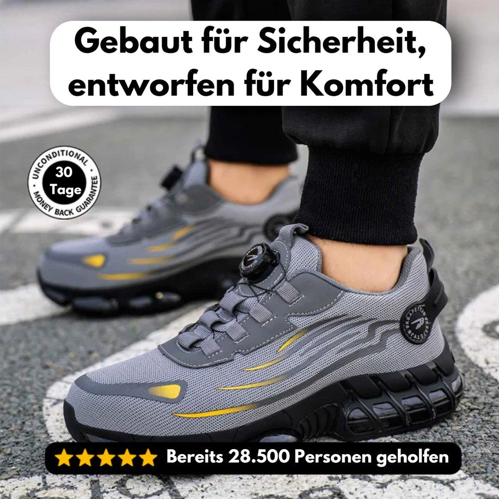 Robuster Arbeitsschuh für Herren, schmerzlindernd & ergonomisch, ideal für lange Arbeitstage.