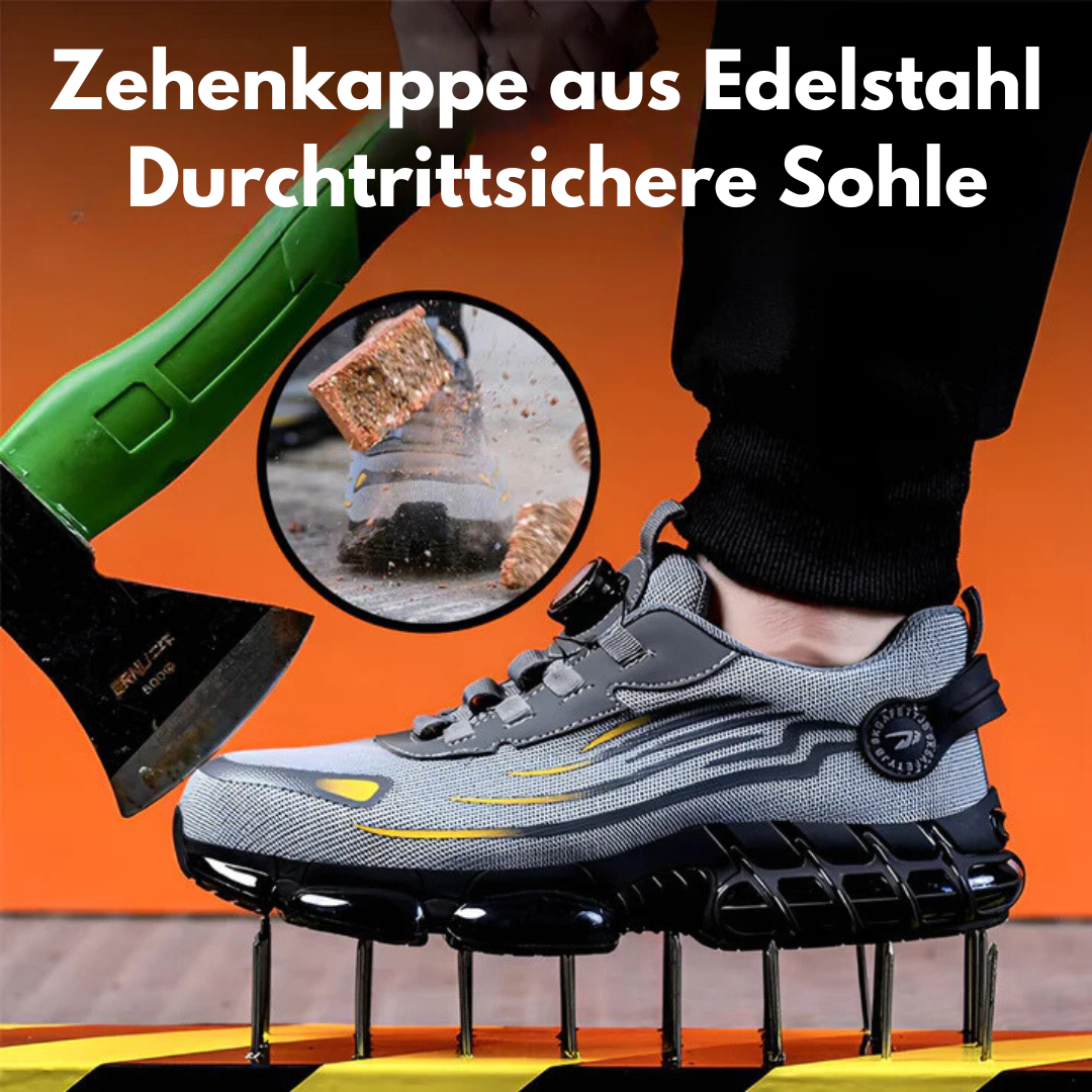 Komfortable Herren Arbeitsschuhe mit Schutzfunktionen: Stahlkappe, Durchtrittschutz. Perfekt für die Baustelle.