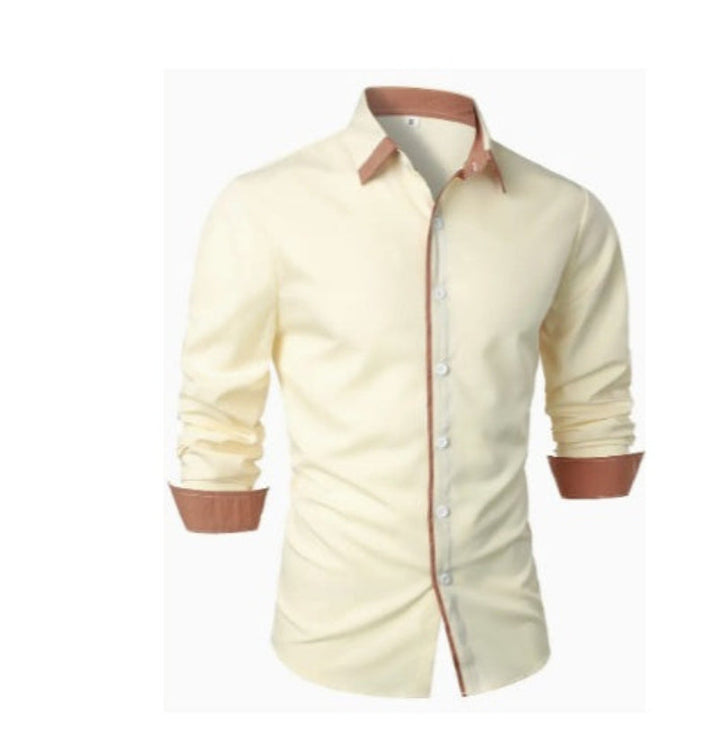 Herren Freizeithemd, modisch, mit Kontrast-Design, bequem, perfekt für elegante Anlässe.