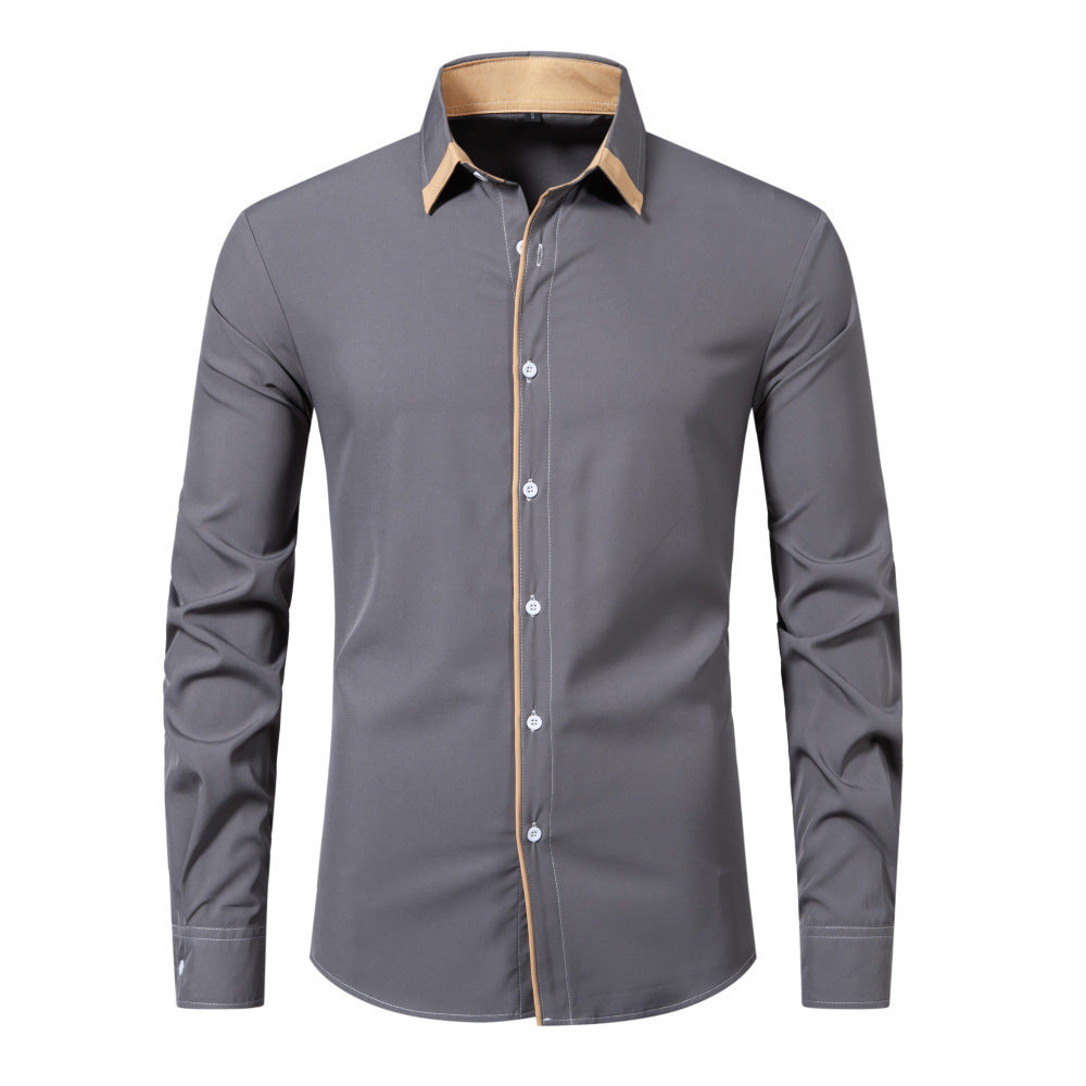 Elegantes Freizeithemd für Männer, Kontrast-Design, stilvoll, bequem für jeden Anlass.