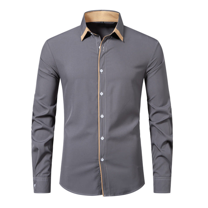 Elegantes Freizeithemd für Männer, Kontrast-Design, stilvoll, bequem für jeden Anlass.
