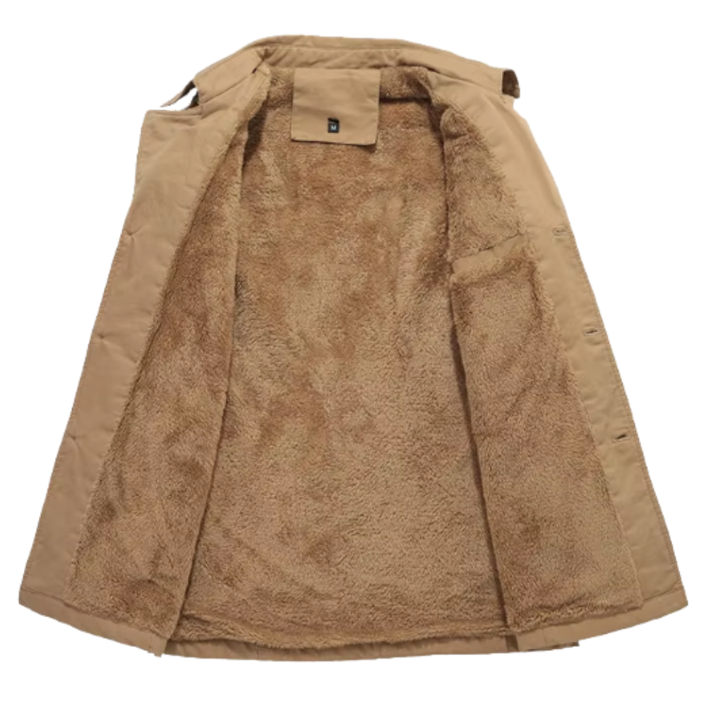 Vielseitige gepolsterte Herren Trenchjacke, ideal als Business- oder Freizeitjacke im Herbst.