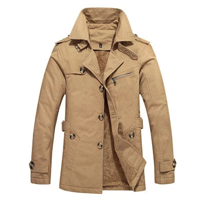 Elegante gepolsterte Herren Trenchjacke als stilvolle Herbstjacke für Business und Freizeit.