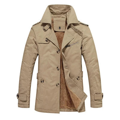 Klassische Herren Trenchjacke, gepolstert, die perfekte Übergangsjacke für den Herbst.
