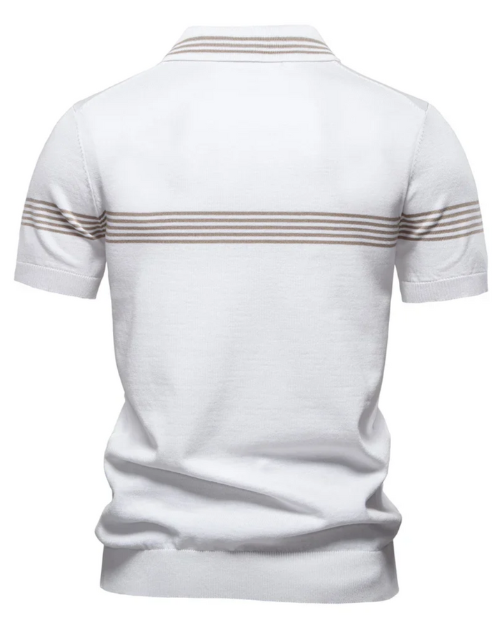 Komfortables Herren Polo-Shirt gestreift. Stylisches Kurzarm-Oberteil, vielseitig für Alltag & Büro.