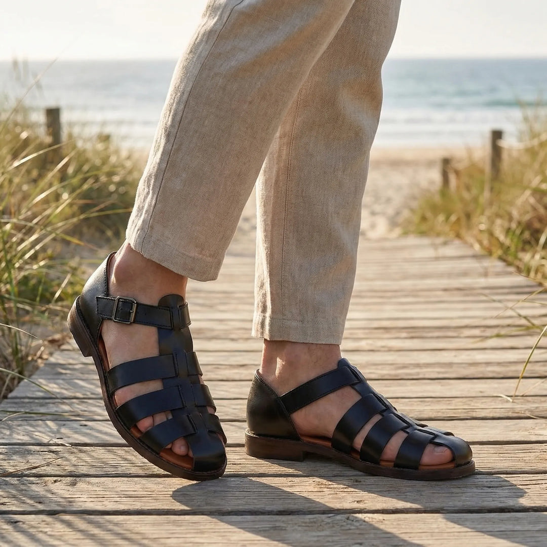 Herren Gladiatorensandale Victor mit verstellbaren Schnallen, ideal für stilvollen Sommer-Komfort.