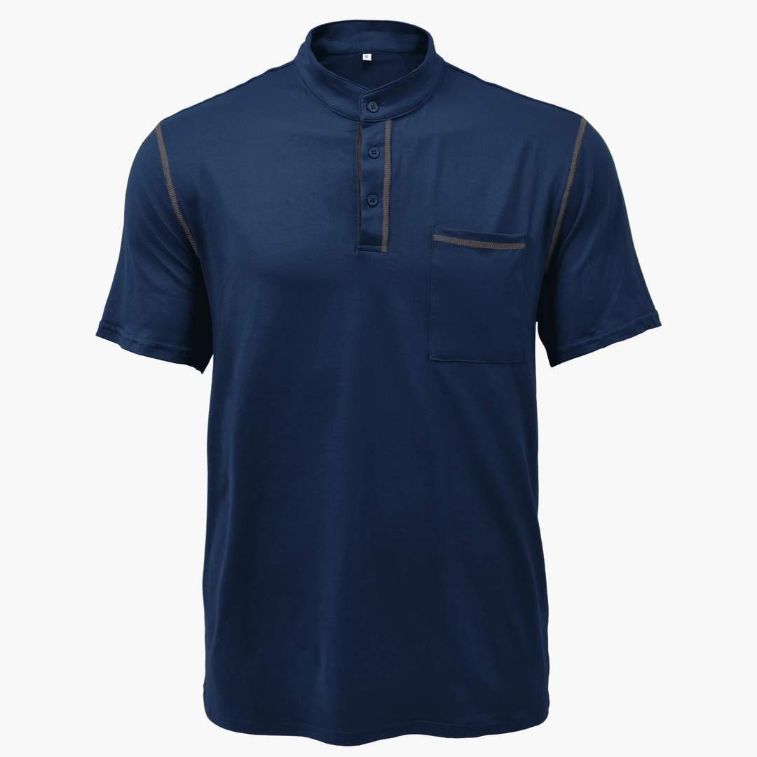 Sommerliches Herren Henley Shirt, kurzärmlig, bequem & atmungsaktiv. Dein neues Lieblings-T-Shirt.