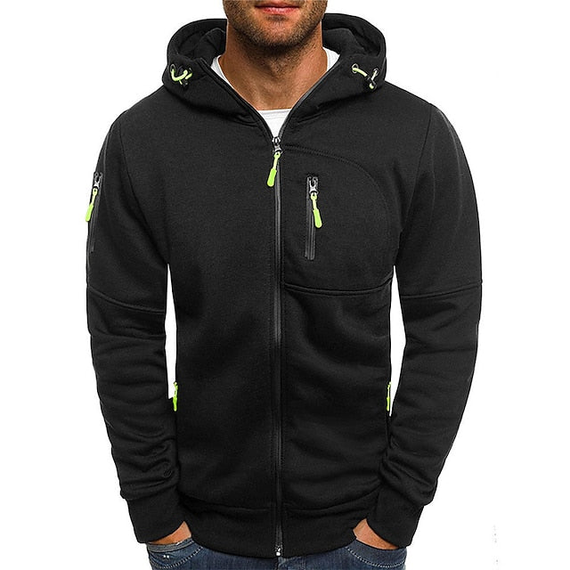 Einfarbiger Herren Hoodie für Herbst & Winter, lässig, sportlich & perfekt für den Alltag.
