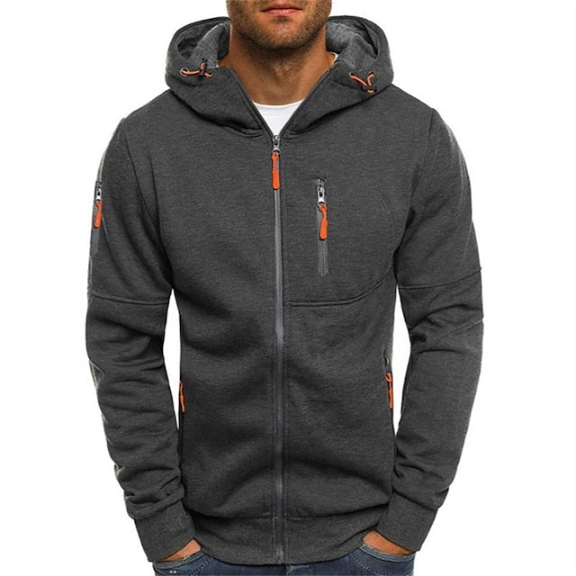Lässiger Herren Langarm-Kapuzenpullover, ideal für Outdoor-Aktivitäten & entspannte Freizeitmomente.