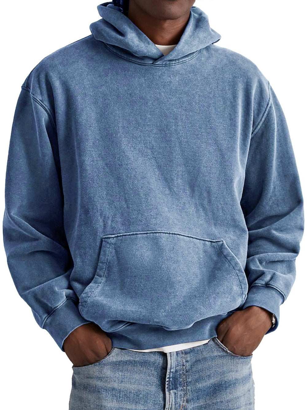Stylischer Herren Hoodie in Grau, lässig geschnitten, ideal für den Casual-Look mit Fronttasche.