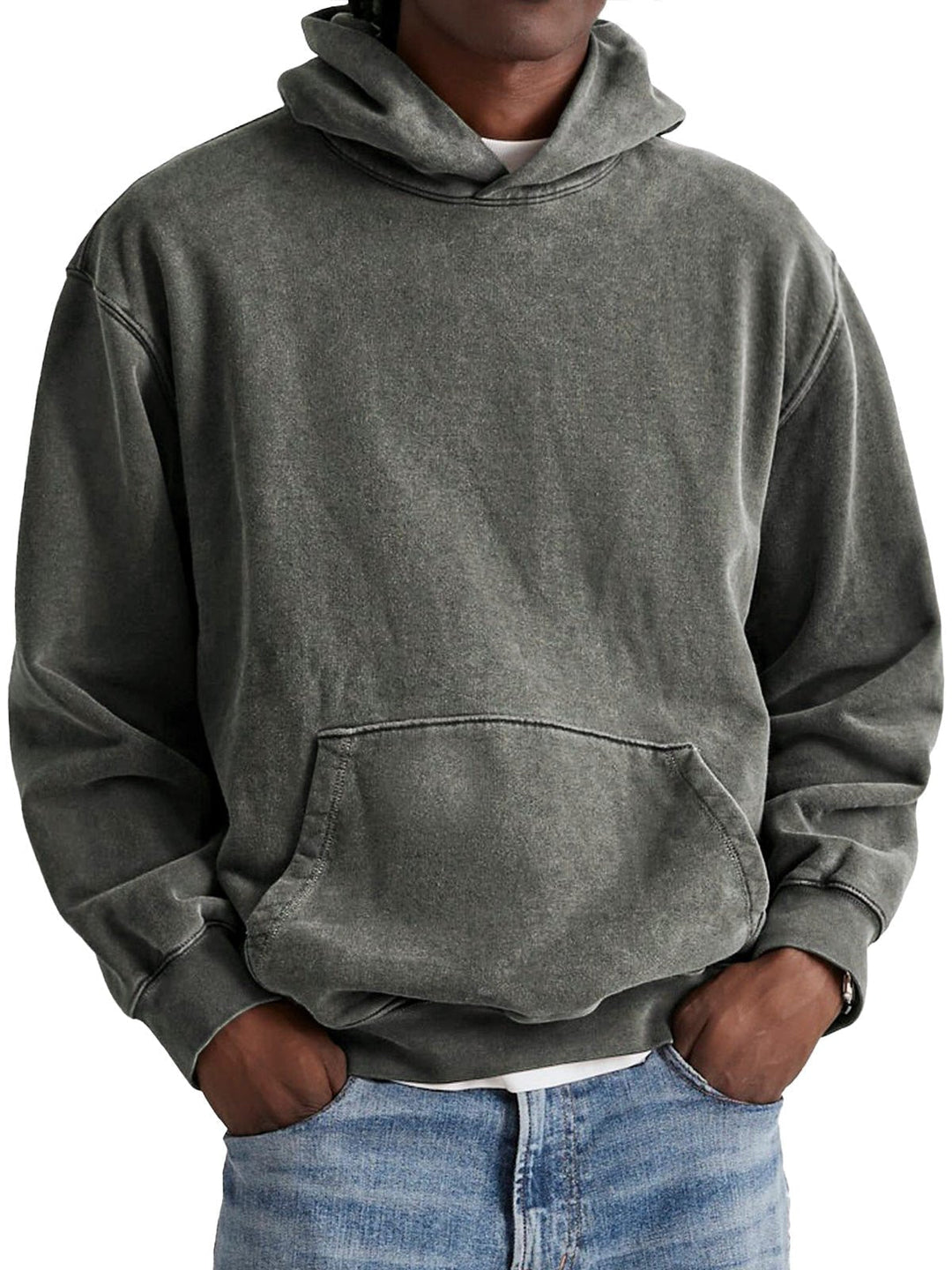 Bequemer Herren Basic-Hoodie, locker passend, mit Kängurutasche, perfekt für entspannte Tage.