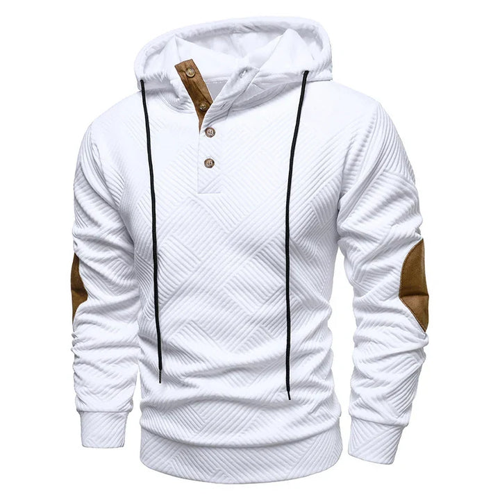 Herren Sweater mit Kapuze & Knopfleiste, atmungsaktiv und ideal für den Lagen-Look.