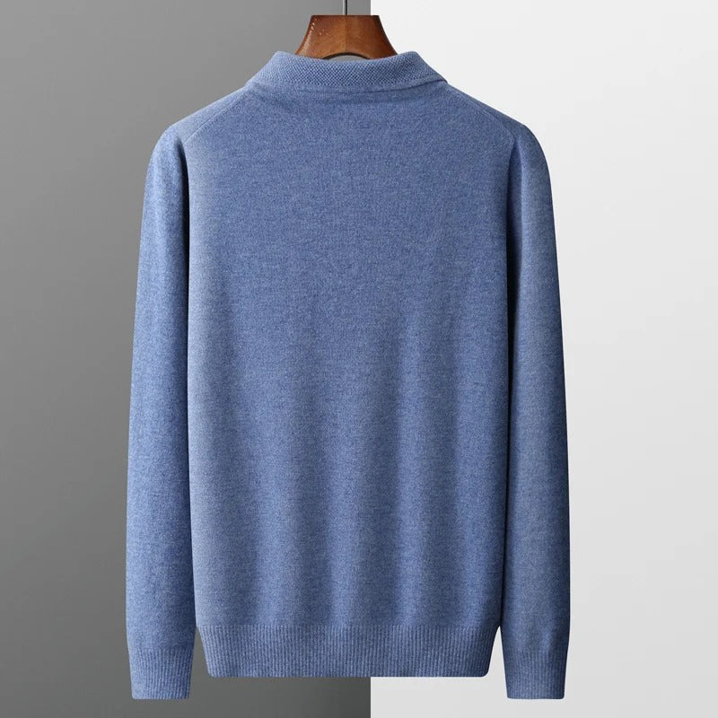 Büro Kleidung: Herren Polokragen Pullover, elegant, komfortabel und stilvoll für Männer.