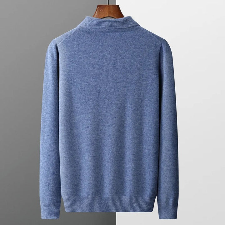 Büro Kleidung: Herren Polokragen Pullover, elegant, komfortabel und stilvoll für Männer.