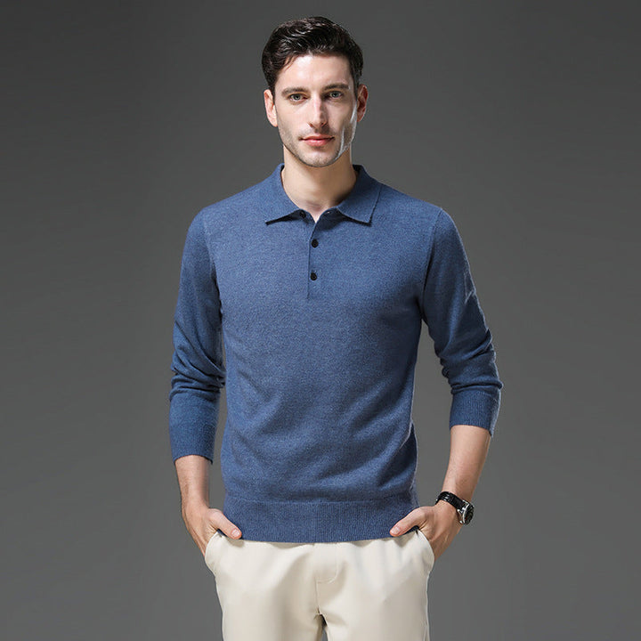 Vielseitiger Herren Pullover mit Polokragen, stilvoll im Business und im privaten Alltag.